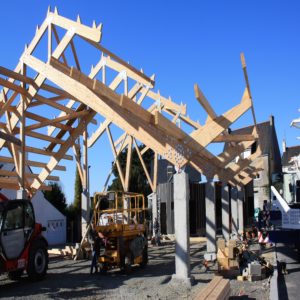 Construction du marché de Riec-sur-Bélon