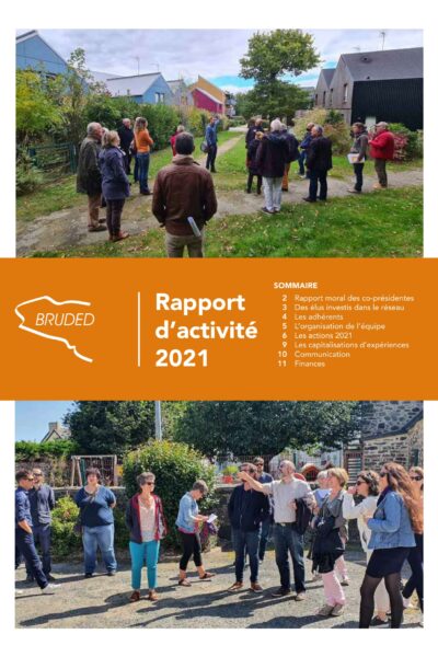 Couverture du rapport d'activité 2021 BRUDED