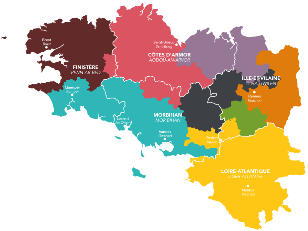 Répartition territoriale des salariés carte BRUDED Carte répartition territoriale équipe salariés BRUDED