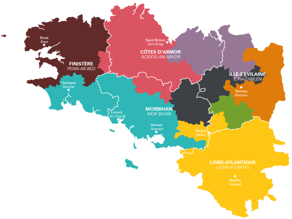 Carte répartition territoriale équipe salariés BRUDED